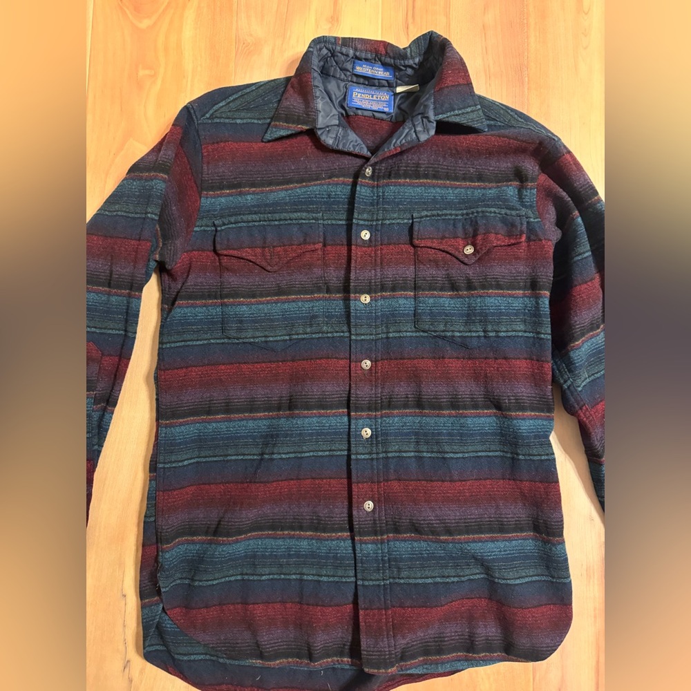 Pendleton Wool Button-Up Shirt Size Medium - image 6